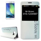 For Galaxy A5(2016) Be Happy Flip Leather Case with Call Display ID & Holder