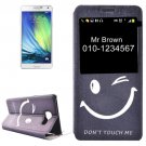 For Galaxy A5(2016) Smile Flip Leather Case with Call Display ID & Holder