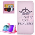 For Galaxy A5(2016) Princess Pattern Leather Case with Holder, Card Slots & Wallet