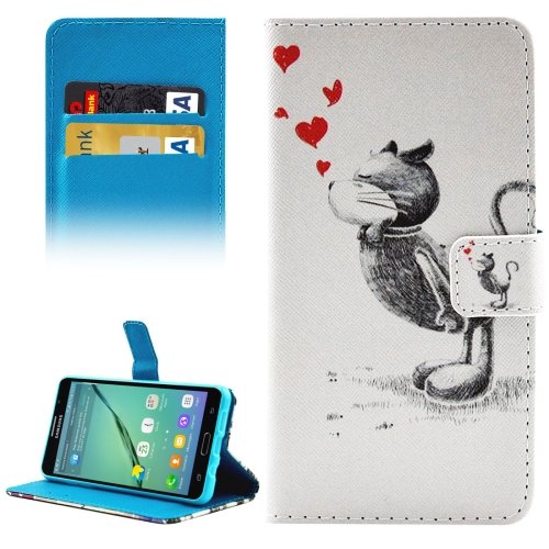 For Galaxy A5(2016) Squirrel Pattern Leather Case with Holder, Card Slots & Wallet