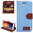For Galaxy A5(2016) Blue Jeans Horizontal Flip Leather Case with Holder & Card Slots