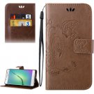 For Galaxy A5(2016) Brown Crazy Horse Printing Leather Case with Holder, Card Slots & Wallet