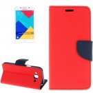 For Galaxy A5(2016) Red Cross Magnetic Leather Case with Holder, Card Slots & Wallet