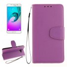 For Galaxy A5(2016) Purple Litchi Leather Case with Holder, Card Slots, Wallet & Photo frame