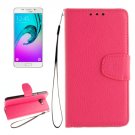 For Galaxy A5(2016) Magenta Litchi Leather Case with Holder, Card Slots, Wallet & Photo frame