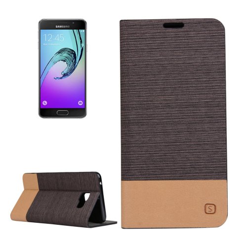 For Galaxy A5(2016) Brown PU + TPU Flip Leather Case with Holder & Card Slots