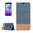 For Galaxy A5(2016) Blue PU + TPU Flip Leather Case with Holder & Card Slots