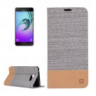 For Galaxy A5(2016) Grey PU + TPU Flip Leather Case with Holder & Card Slots