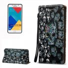 For Galaxy A5(2016) Skull 3D Leather Case with Holder, Card Slots & Lanyard