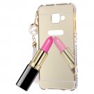 For Galaxy A5(2016) Gold Diamond Encrusted Electroplating Mirror PC Cover Case