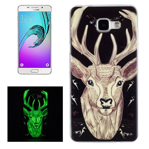 For Galaxy A5(2016) Noctilucent Deer Pattern IMD Soft TPU Back Cover Case