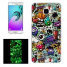 For Galaxy A5(2016) Noctilucent Rubbish Pattern IMD Soft TPU Back Cover Case