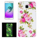 For Galaxy A5(2016) Noctilucent Rose Pattern IMD Soft TPU Back Cover Case