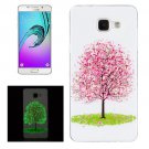 For Galaxy A5(2016) Noctilucent Cherry Tree Pattern IMD Soft TPU Back Cover Case
