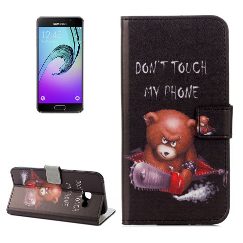 For Galaxy A5(2017) Little Bear Pattern Leather Case with Holder, Card Slots & Wallet