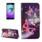 For Galaxy A5(2017) Butterflies Pattern Leather Case with Holder, Card Slots & Wallet