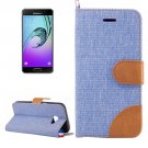 For Galaxy A5(2017) Baby Blue Denim Flip Leather Case with Holder & Card Slots