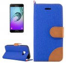 For Galaxy A5(2017) Dark Blue Denim Flip Leather Case with Holder & Card Slots