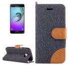 For Galaxy A5(2017) Black Denim Flip Leather Case with Holder & Card Slots
