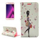 For Galaxy A5(2017) Shopping Girl Leather Case with Holder, Card Slots & Wallet