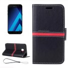 For Galaxy A5(2017) Black Crazy Horse Leather Case with Holder, Card Slots & Wallet
