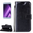 For Galaxy A5(2017) Black Crazy Horse Leather Case with Holder, Card Slots & Wallet