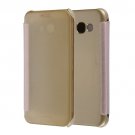 For Galaxy A5(2017) Gold Flip Leather Case with Sleep / Wake-up Function