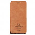 For Galaxy A5(2017) Brown Mofi Crazy Horse Leather Case with Holder & Card Slots