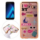 For Galaxy A5(2017) Living Group Pattern Electroplating Frame Soft TPU Case