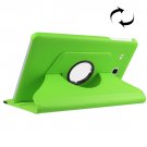 For Galaxy Tab E 8.0 Green Litchi Texture Flip Solid Color Leather Case with Rotating Holder