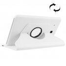 For Galaxy Tab E 8.0 White Litchi Texture Flip Solid Color Leather Case with Rotating Holder