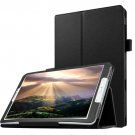 For Galaxy Tab E 8.0 Black Litchi Texture Flip Solid Color Leather Case with Holder