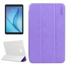 For Galaxy Tab E 8.0 Purple ENKAY Silk Case with Frosted Plastic Back Shell & 3 Fold Holder