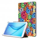 For Galaxy Tab E 8.0 Painting Custer 1 Texture Flip Leather Case with 3 Fold Holder