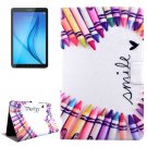 For Galaxy Tab E 8.0 Pens Pattern Flip Leather Case with Holder & Card Slot