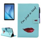 For Galaxy Tab E 8.0 Lips Smart Cover Leather Case with Holder & Card Slots & Wallet