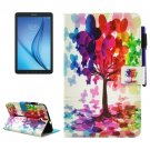 For Galaxy Tab E 8.0 Tree Smart Cover Leather Case with Holder & Card Slots & Wallet