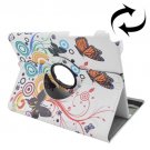 For Galaxy Tab A 9.7 Butterflies Pattern Flip Leather Case with Rotating Holder