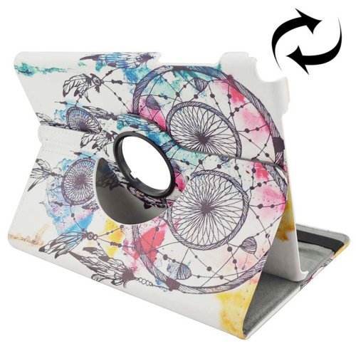 For Galaxy Tab A 9.7 Windbell Pattern Flip Leather Case with Rotating Holder