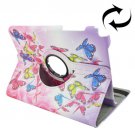 For Galaxy Tab A 9.7 Butterflies Pattern Flip Leather Case with Rotating Holder