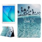 For Galaxy Tab A 9.7 Ocean Pattern Horizontal Flip Leather Case with Holder