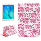 For Galaxy Tab A 9.7 Elephant Pattern Flip Leather Case with Holder, Card Slots & Wallet