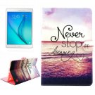 For Galaxy Tab A 9.7 Sea Pattern Flip Leather Case with Holder, Card Slots & Wallet
