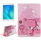 For Galaxy Tab A 9.7 Bear Pattern Flip Leather Case with Holder, Card Slots & Wallet