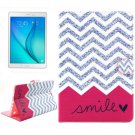 For Galaxy Tab A 9.7 Smile Pattern Flip Leather Case with Holder, Card Slots & Wallet