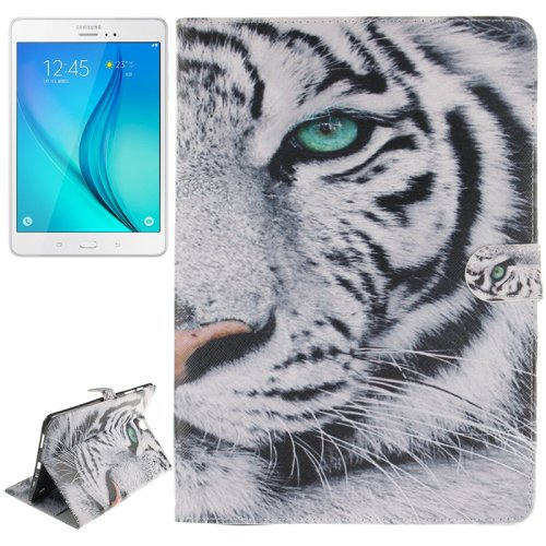 For Galaxy Tab A 9.7 Tiger Pattern Flip Leather Case with Holder, Card Slots & Wallet