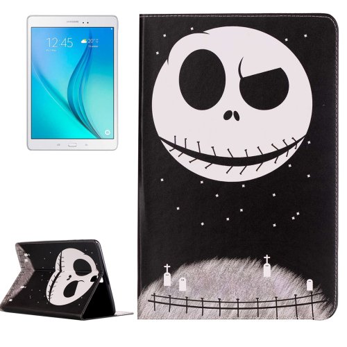 For Galaxy Tab A 9.7 Ghost Pattern Horizontal Flip Leather Case with Holder