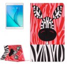 For Galaxy Tab A 9.7 Zebra Pattern Horizontal Flip Leather Case with Holder
