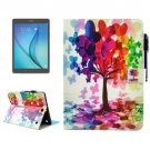 For Galaxy Tab A 9.7 Tree Smart Cover Leather Case with Holder, Card Slots & Wallet