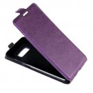 For Galaxy S8 Purple Vertical Flip Leather Case with Card Slot & Photo Frame